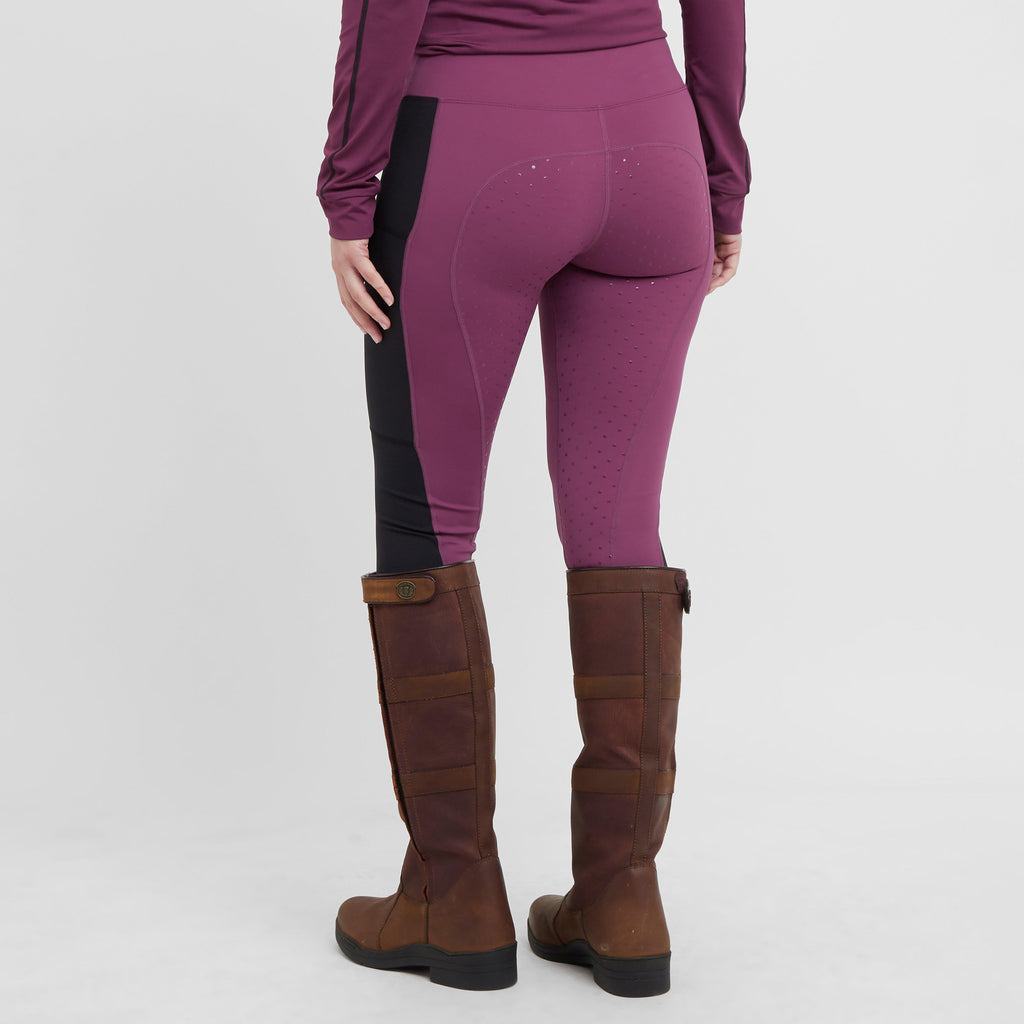 Womens Amelia Full Seat Riding Tights Wine