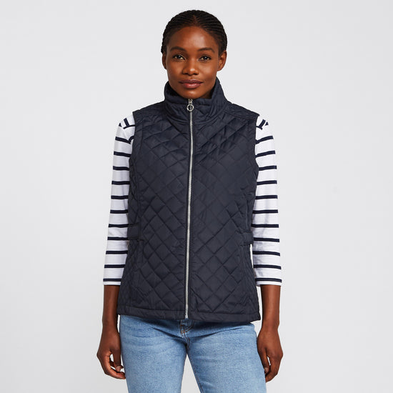 Womens Charleigh Quilted Bodywarmer Navy Tile