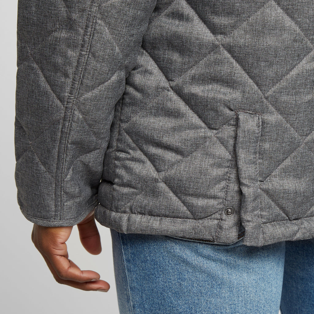 Mens Londyn Quilted Jacket Grey
