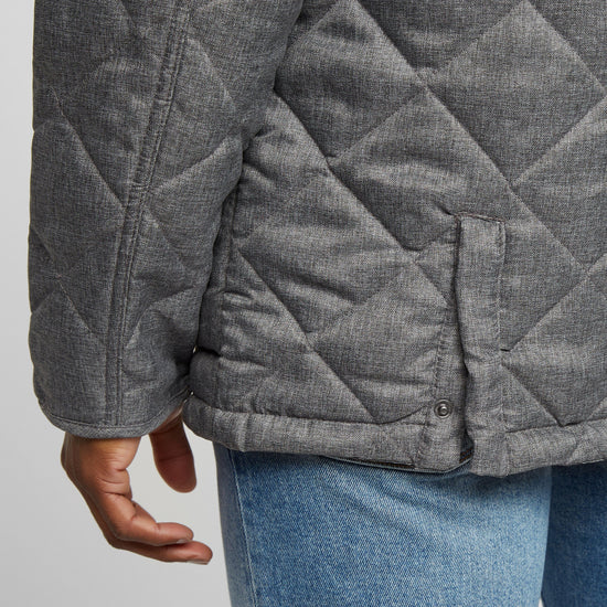 Mens Londyn Quilted Jacket Grey