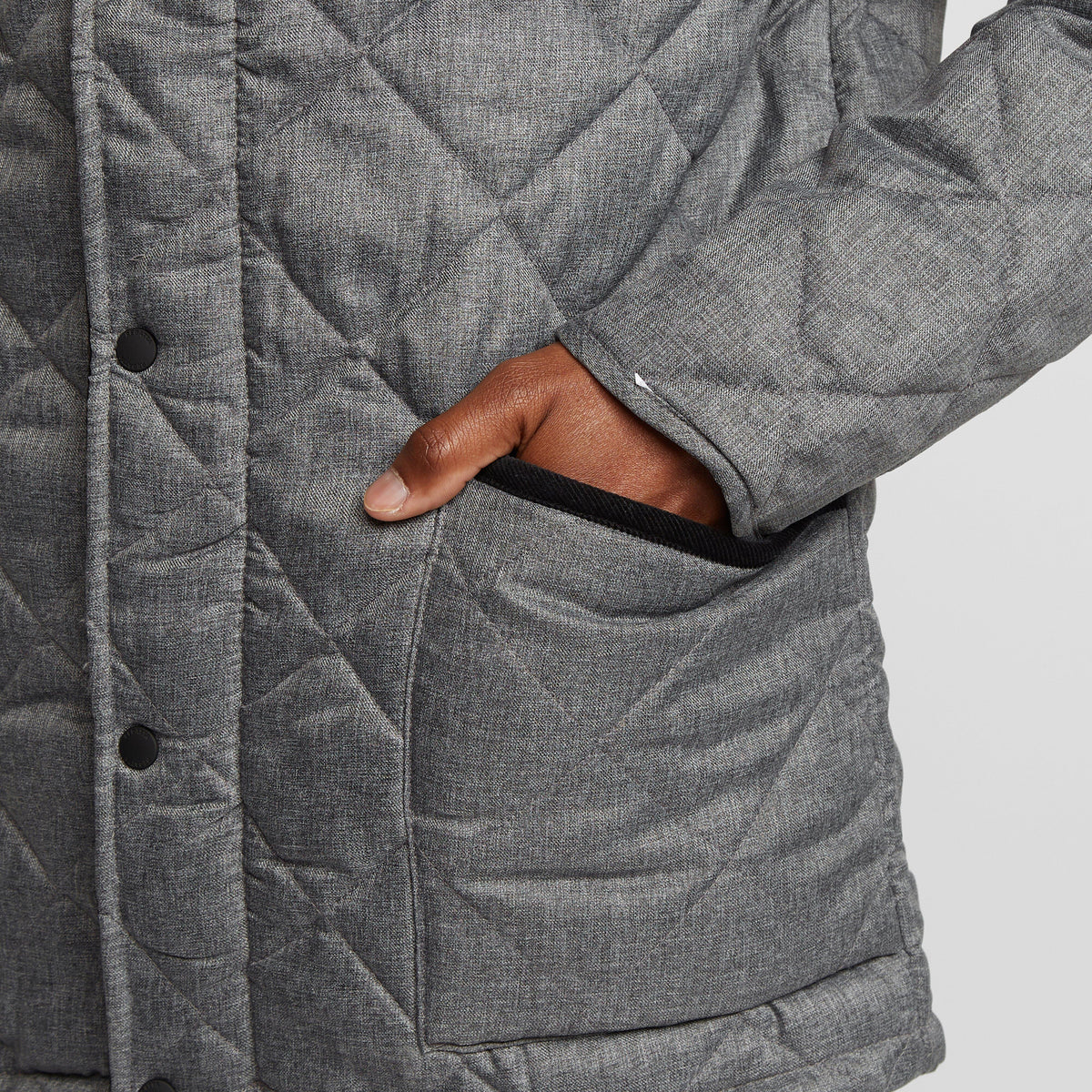 Mens Londyn Quilted Jacket Grey