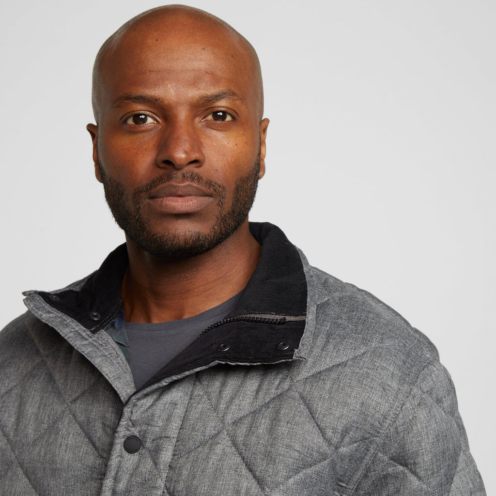 Mens Londyn Quilted Jacket Grey