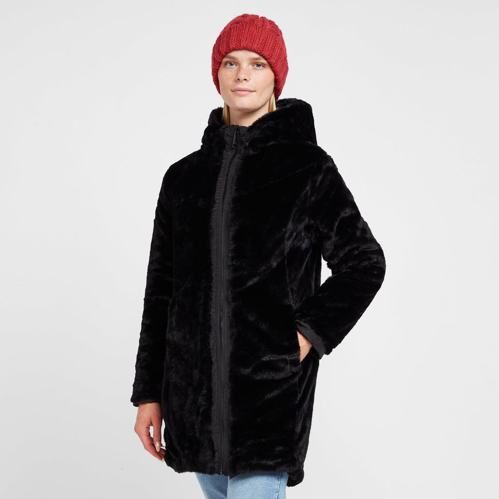 Womens Caileigh Reversible Parka Jacket Black