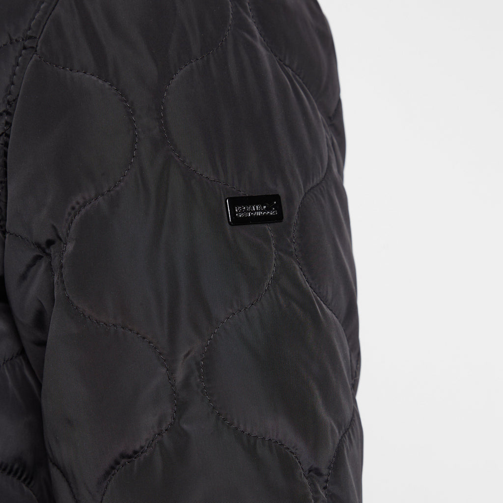 Womens Caileigh Reversible Parka Jacket Black