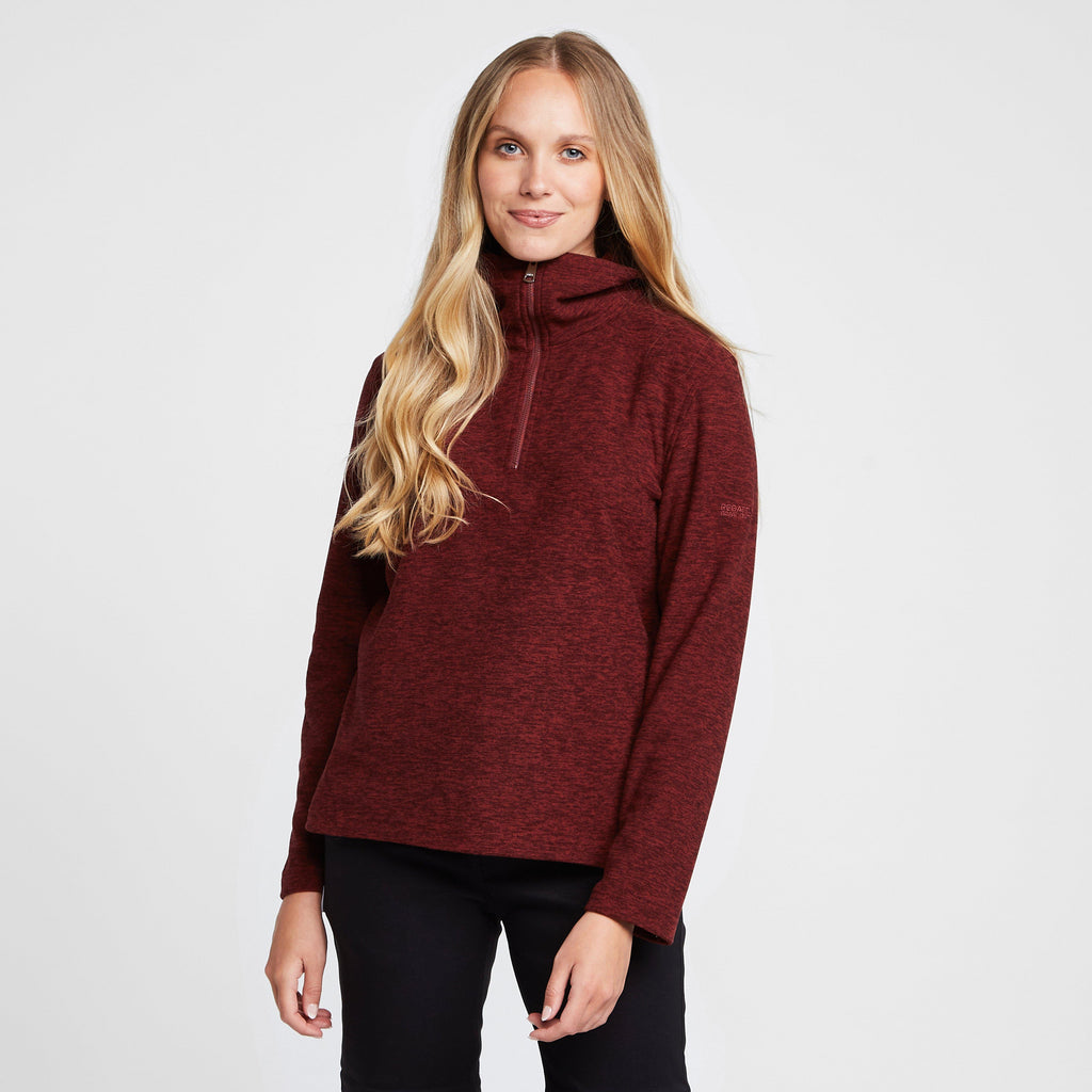 Womens Kizmit Half-Zip Fleece Red