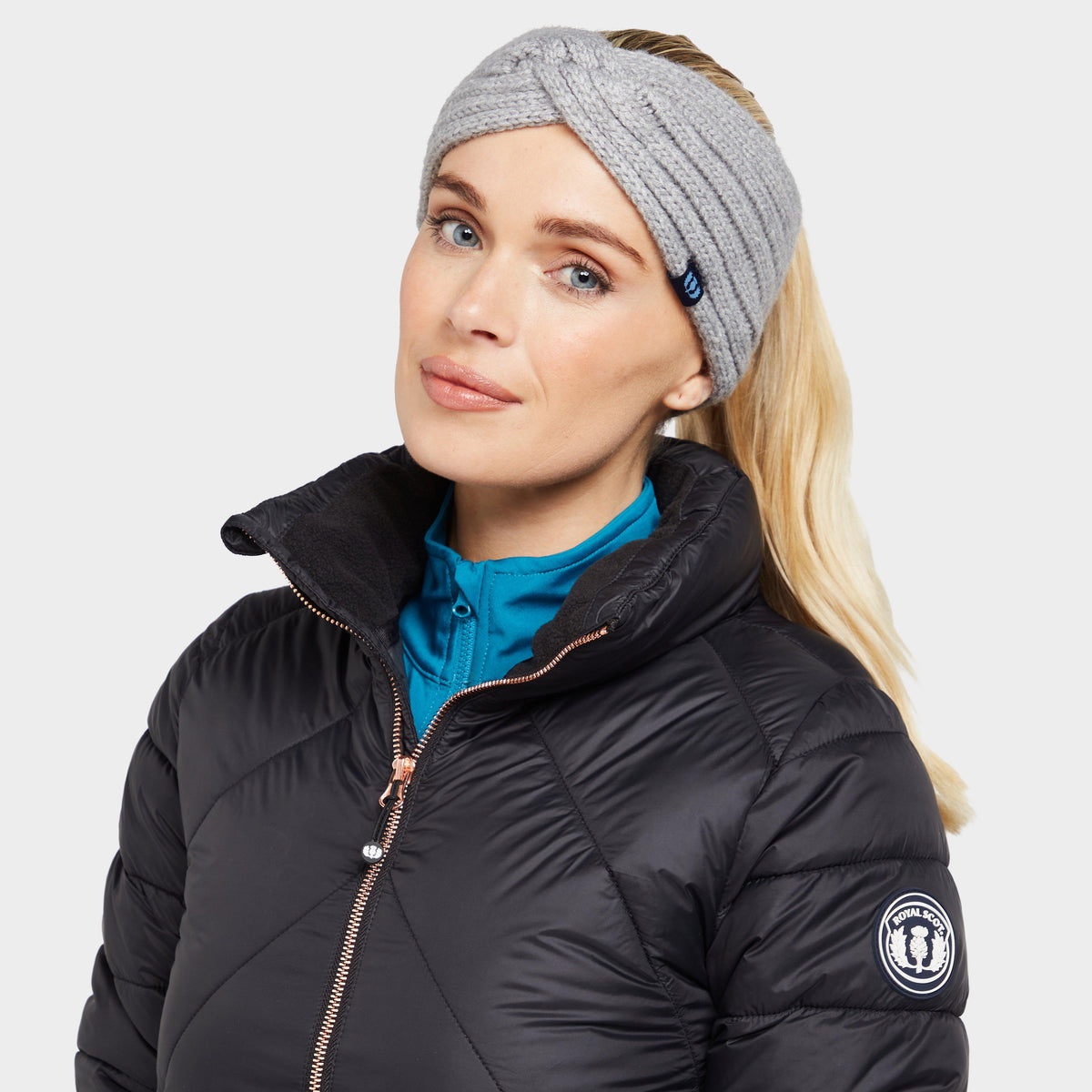 Adults Knotted Headband Grey Marl