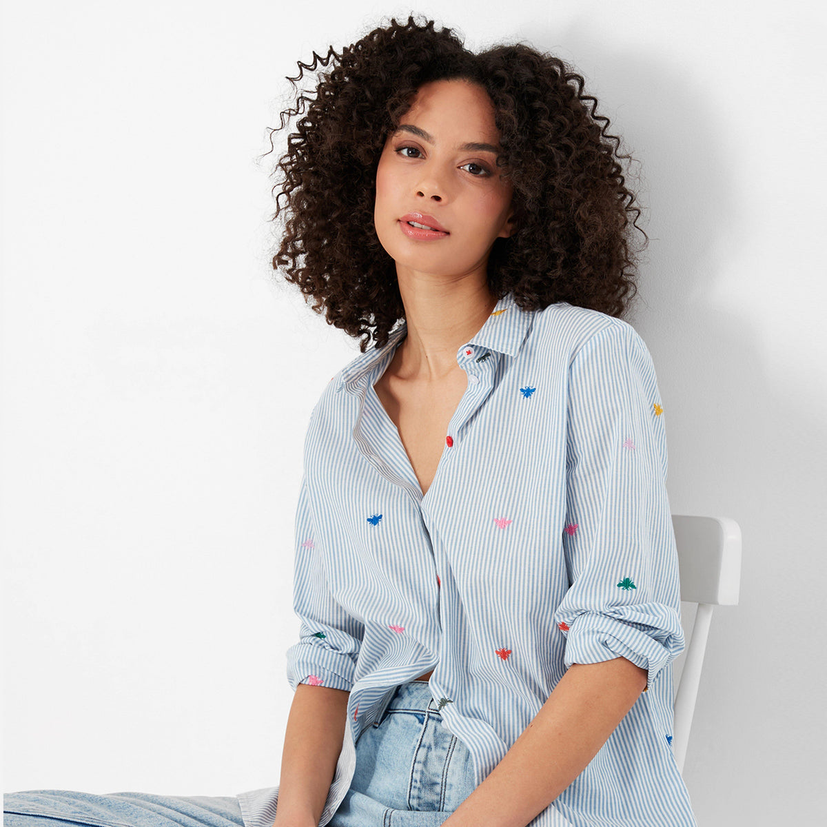 Womens Cornelia Shirt Blue Bees