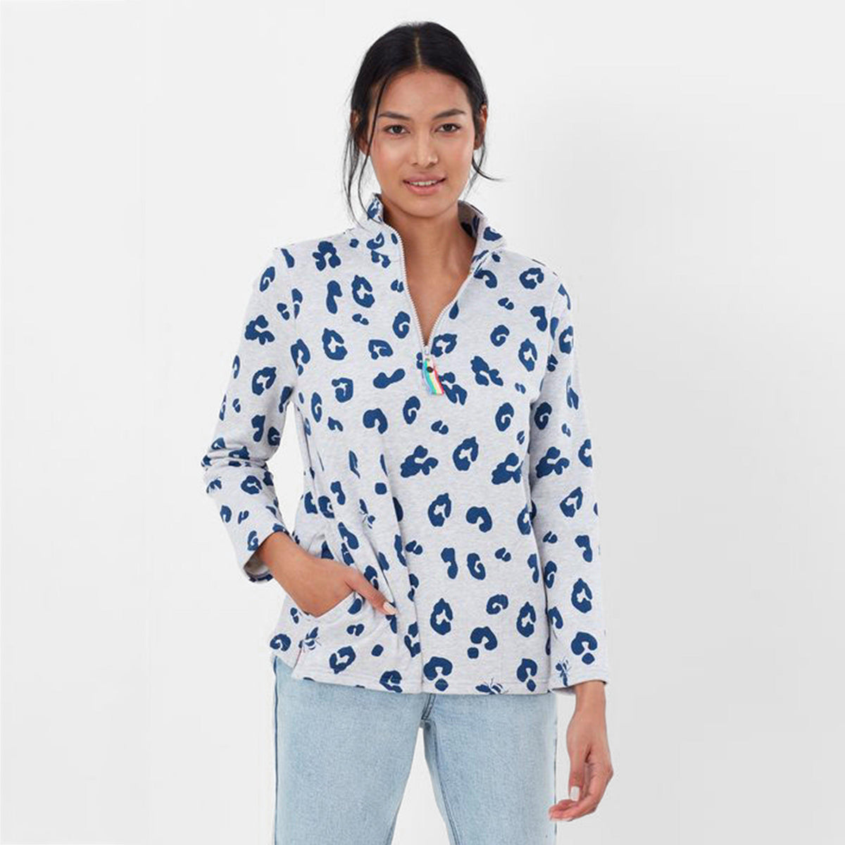 Women's Pip Print Sweatshirt Grey Large Leopard