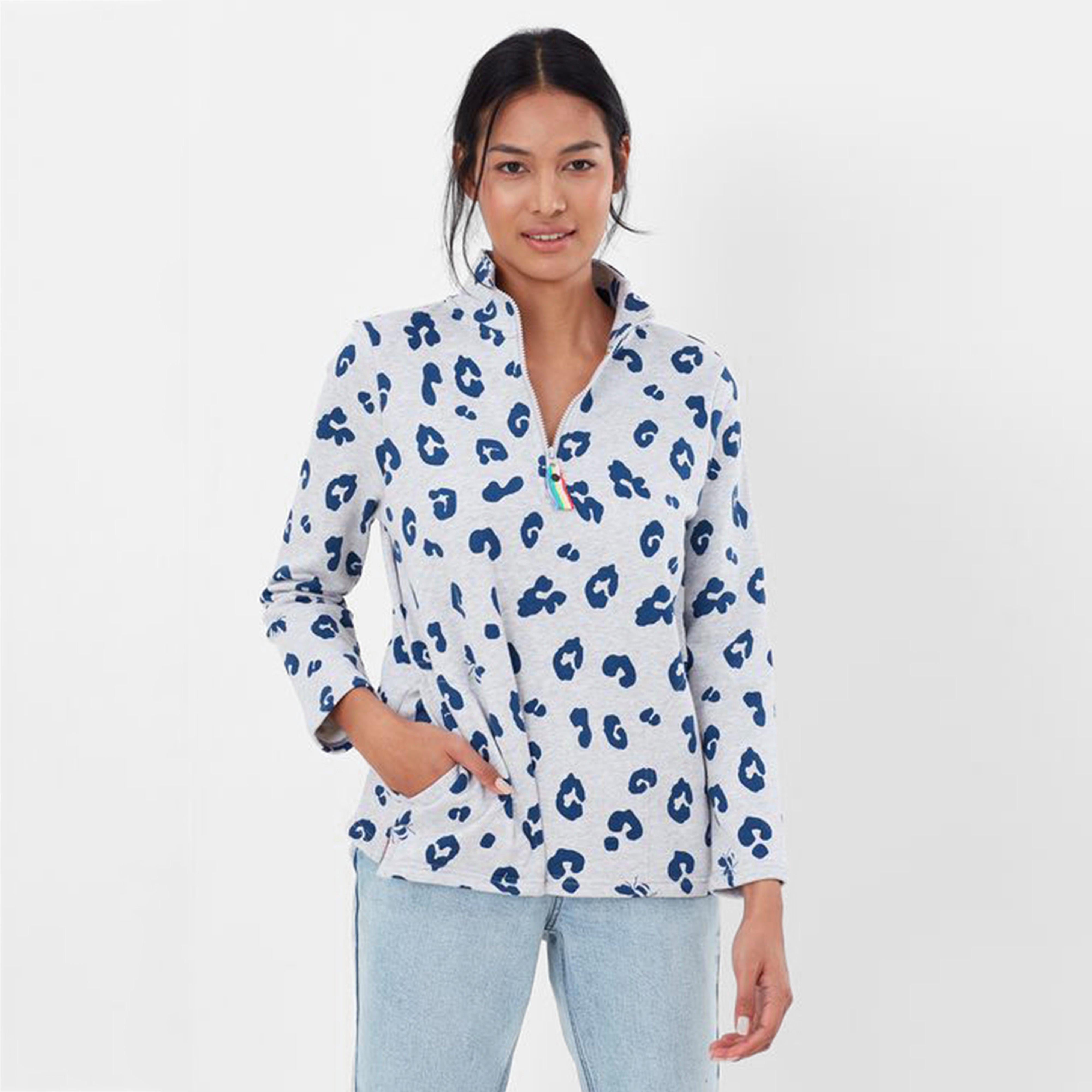 Women's Pip Print Sweatshirt Grey Large Leopard