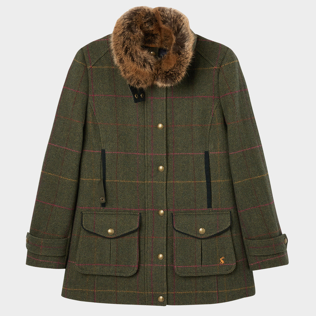 Womens Fieldcoat Green Tweed