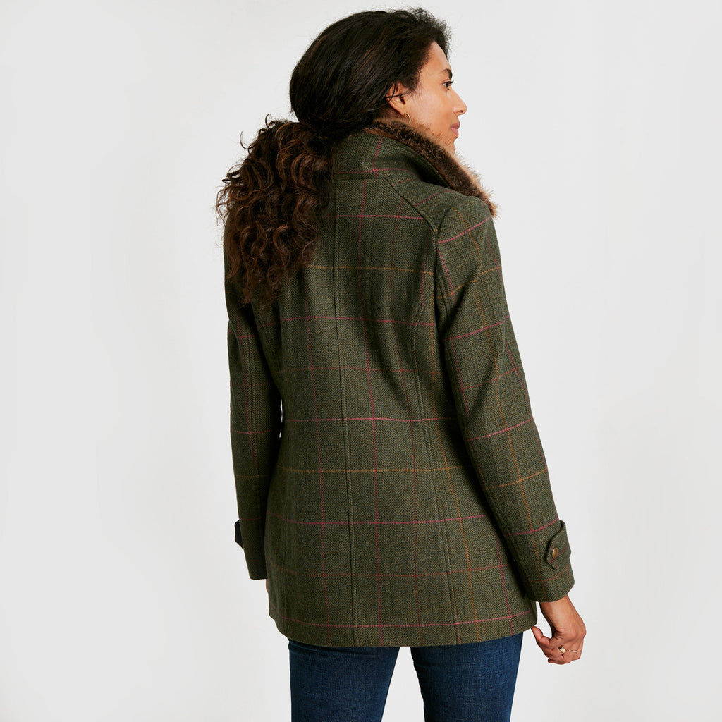 Womens Fieldcoat Green Tweed