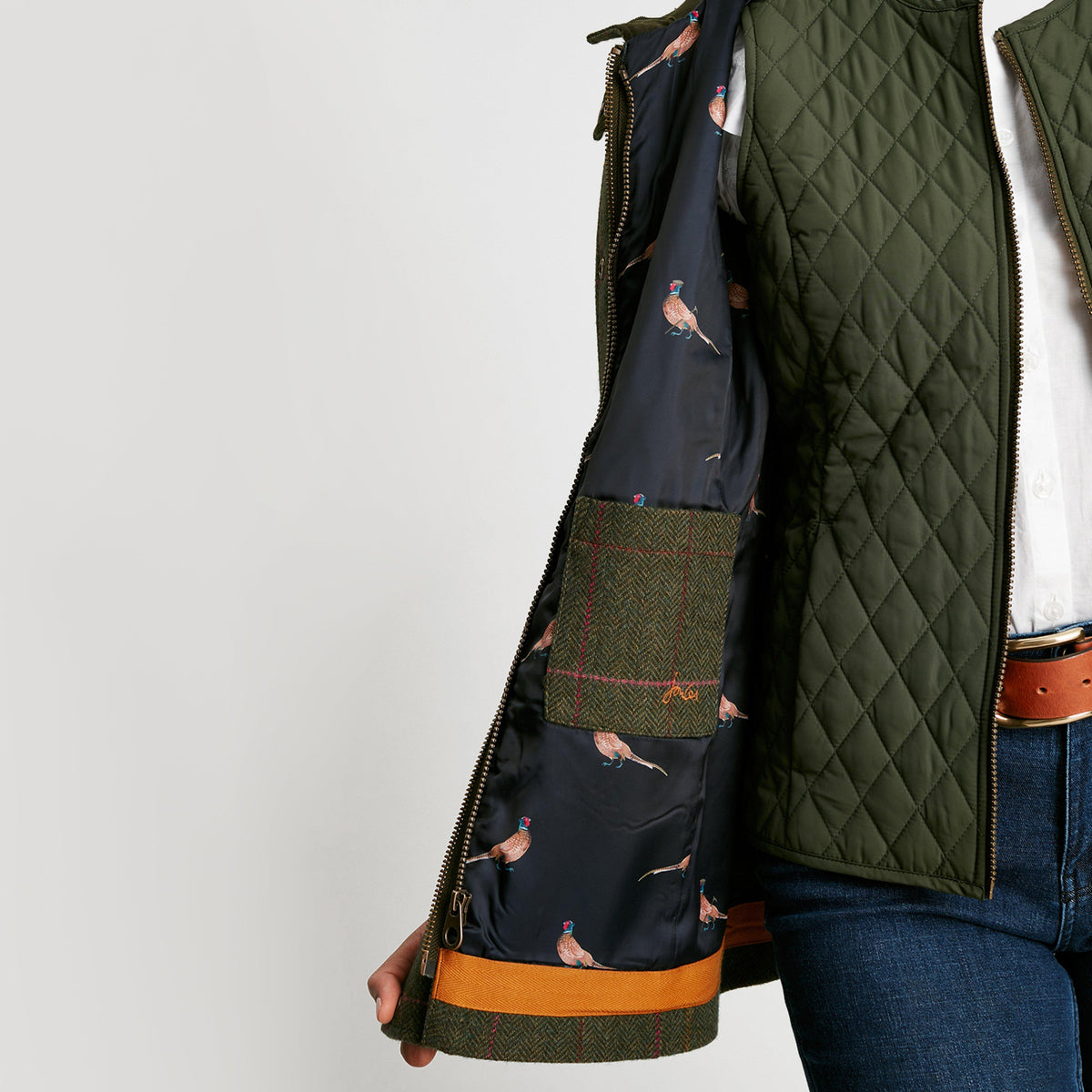 Womens Fieldcoat Green Tweed