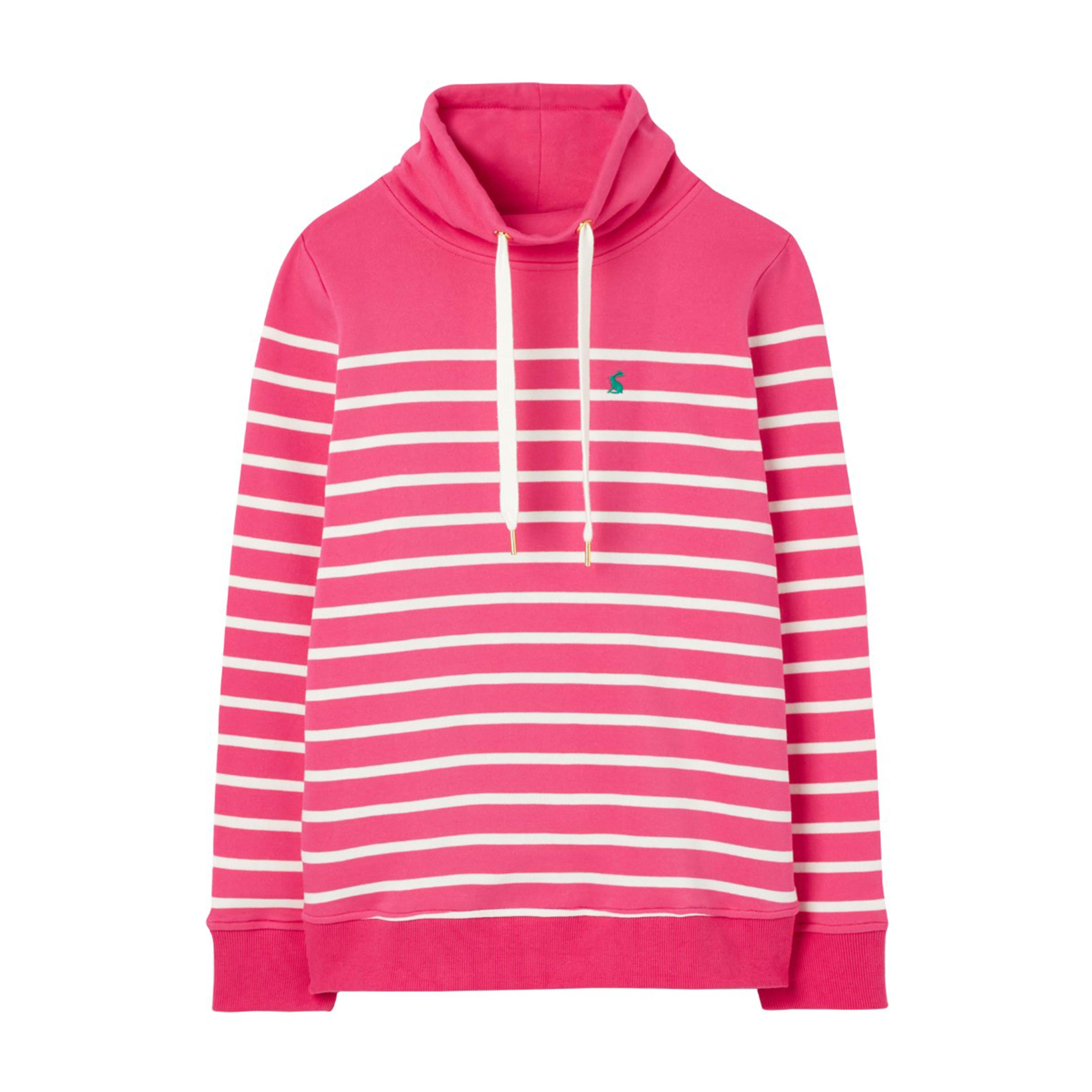 Womens Kinsley Hoody Pink Cream Stripe