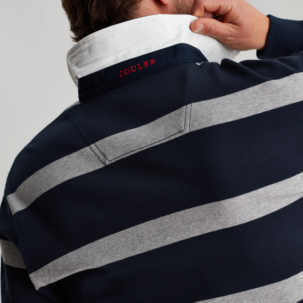 Mens Onside Sweater Grey Navy Stripe