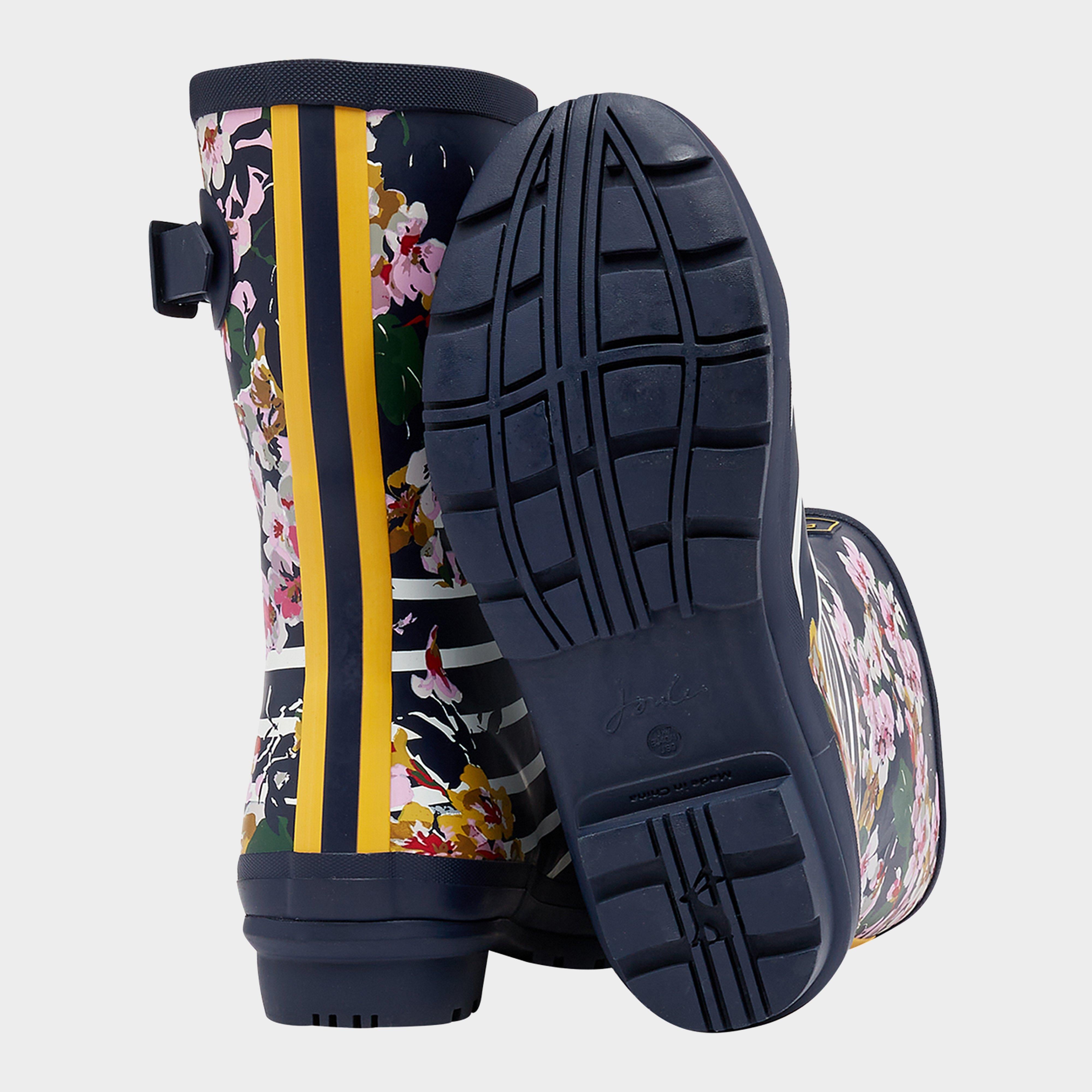 Womens Molly Welly Navy Floral Stripe