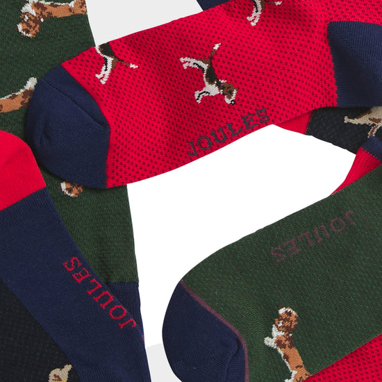 Mens Striking Socks Textured Dogs