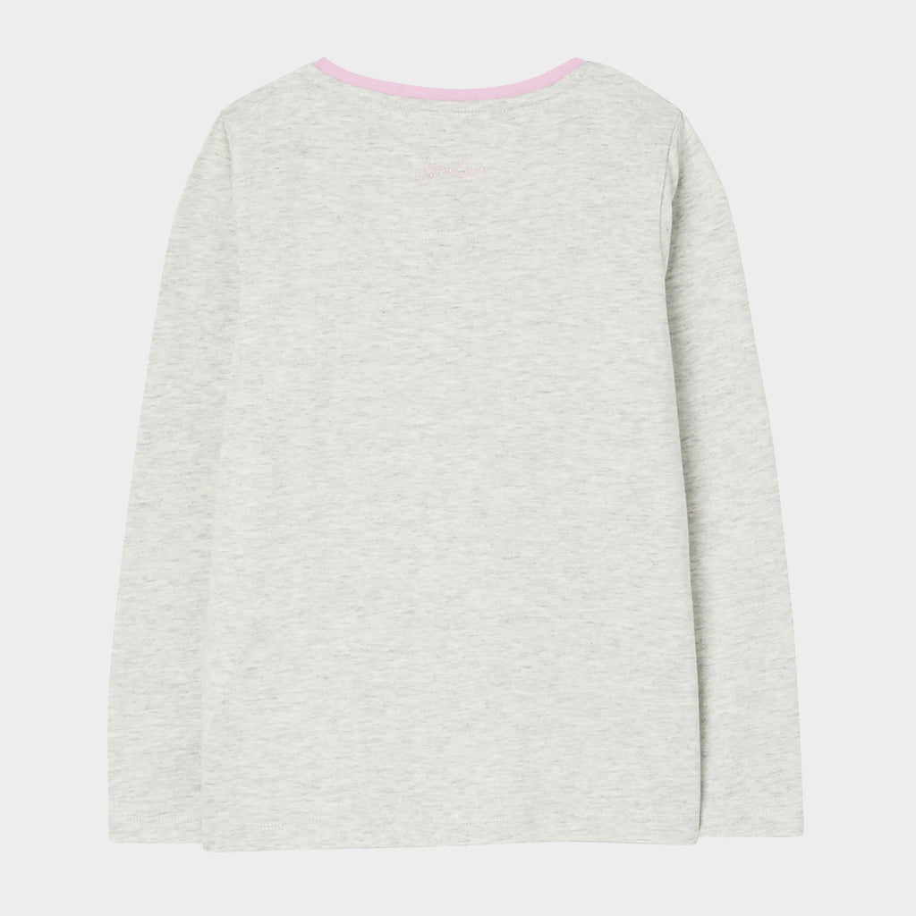 Kids Bessie Long Sleeve Screenprint T-Shirt Grey Animals