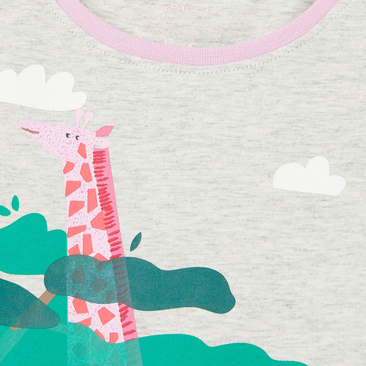 Kids Bessie Long Sleeve Screenprint T-Shirt Grey Animals