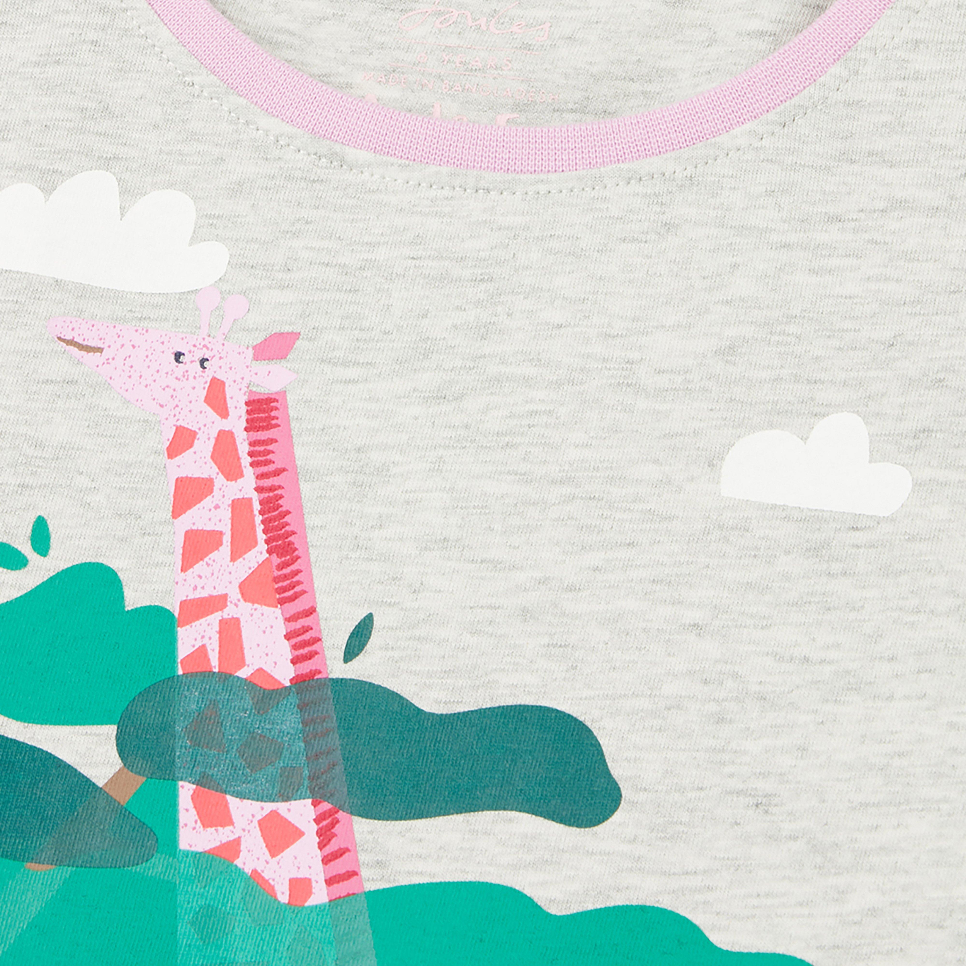 Kids Bessie Long Sleeve Screenprint T-Shirt Grey Animals