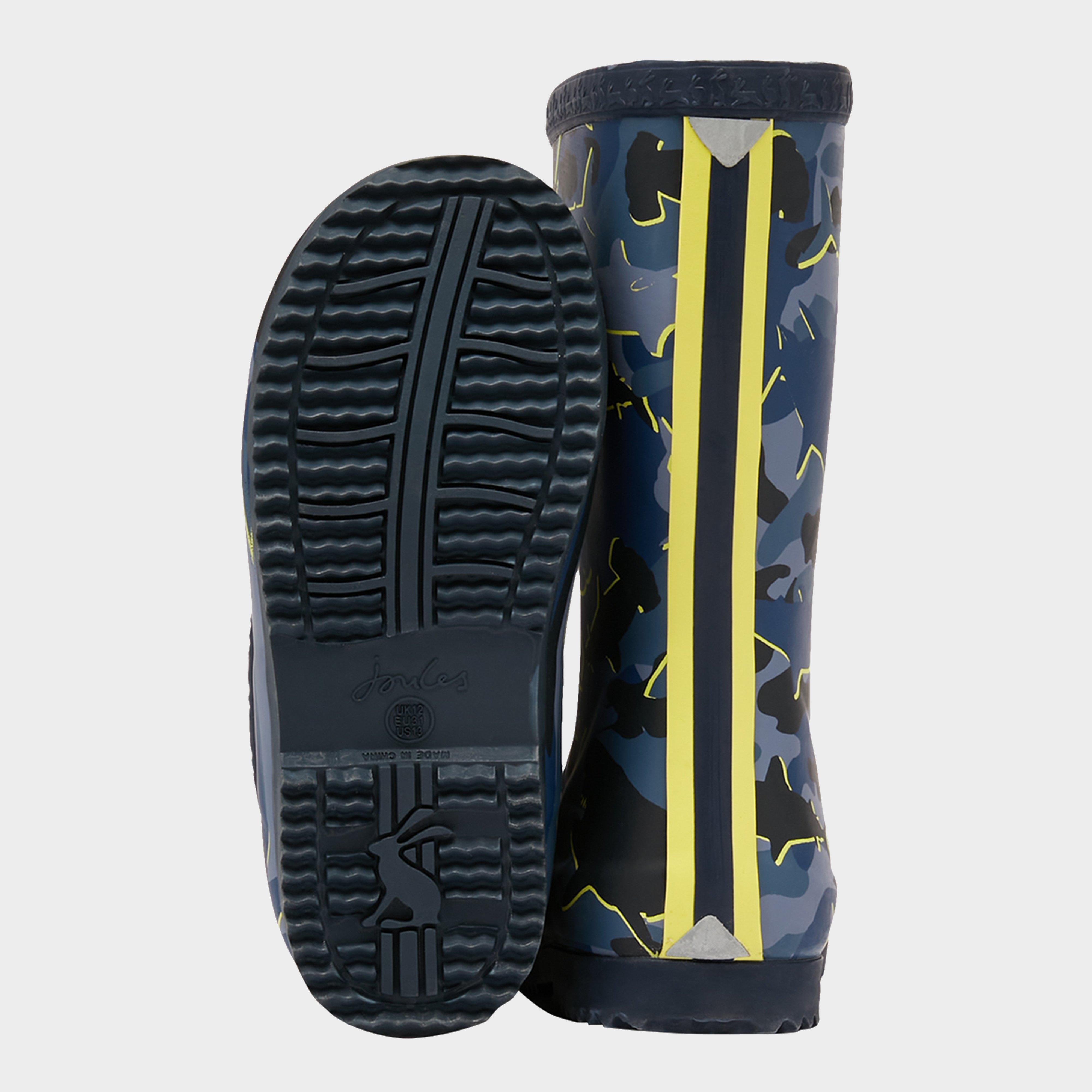 Kids Roll Up Wellies Camo Shark