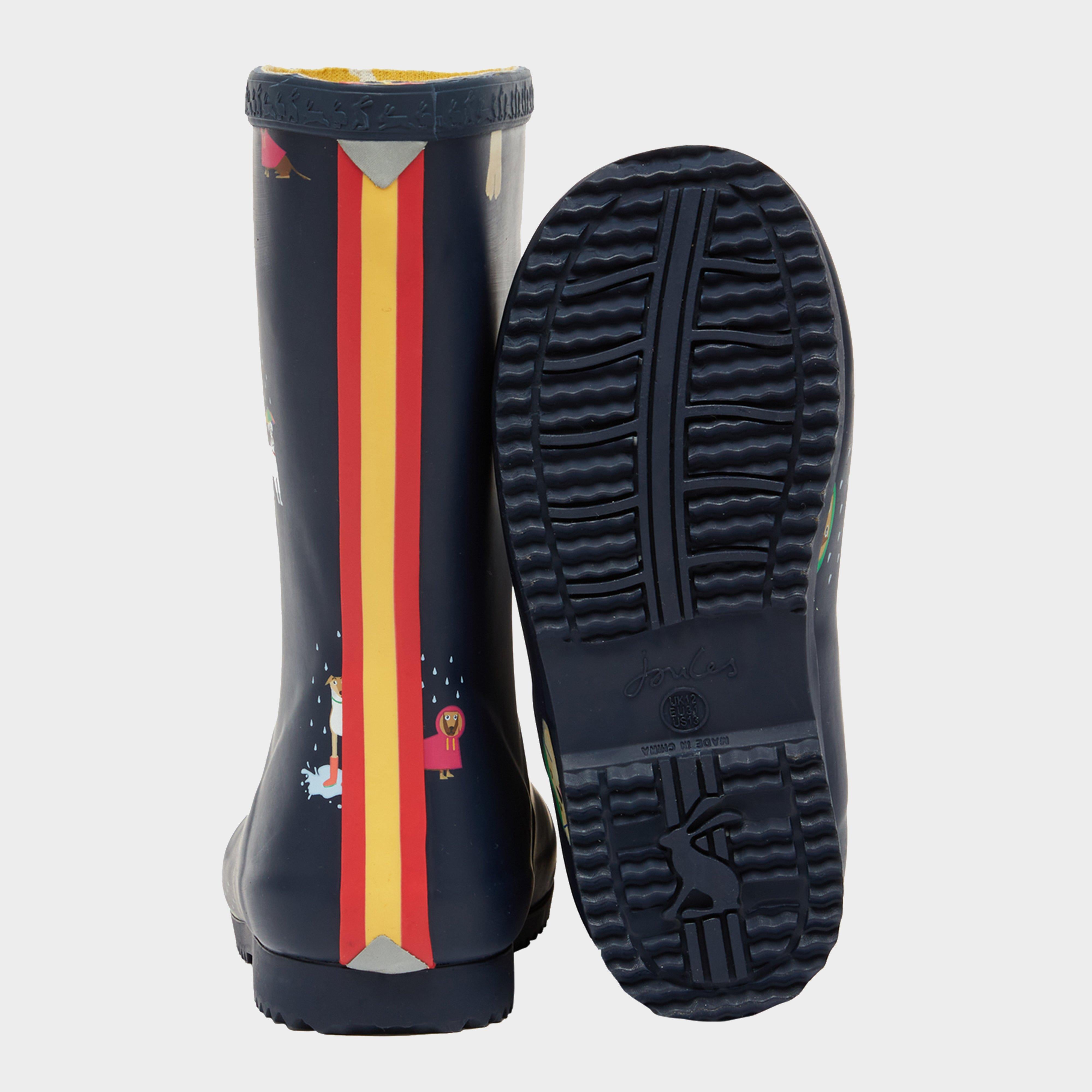 Kids' Roll Up Wellies Navy Rain Dogs
