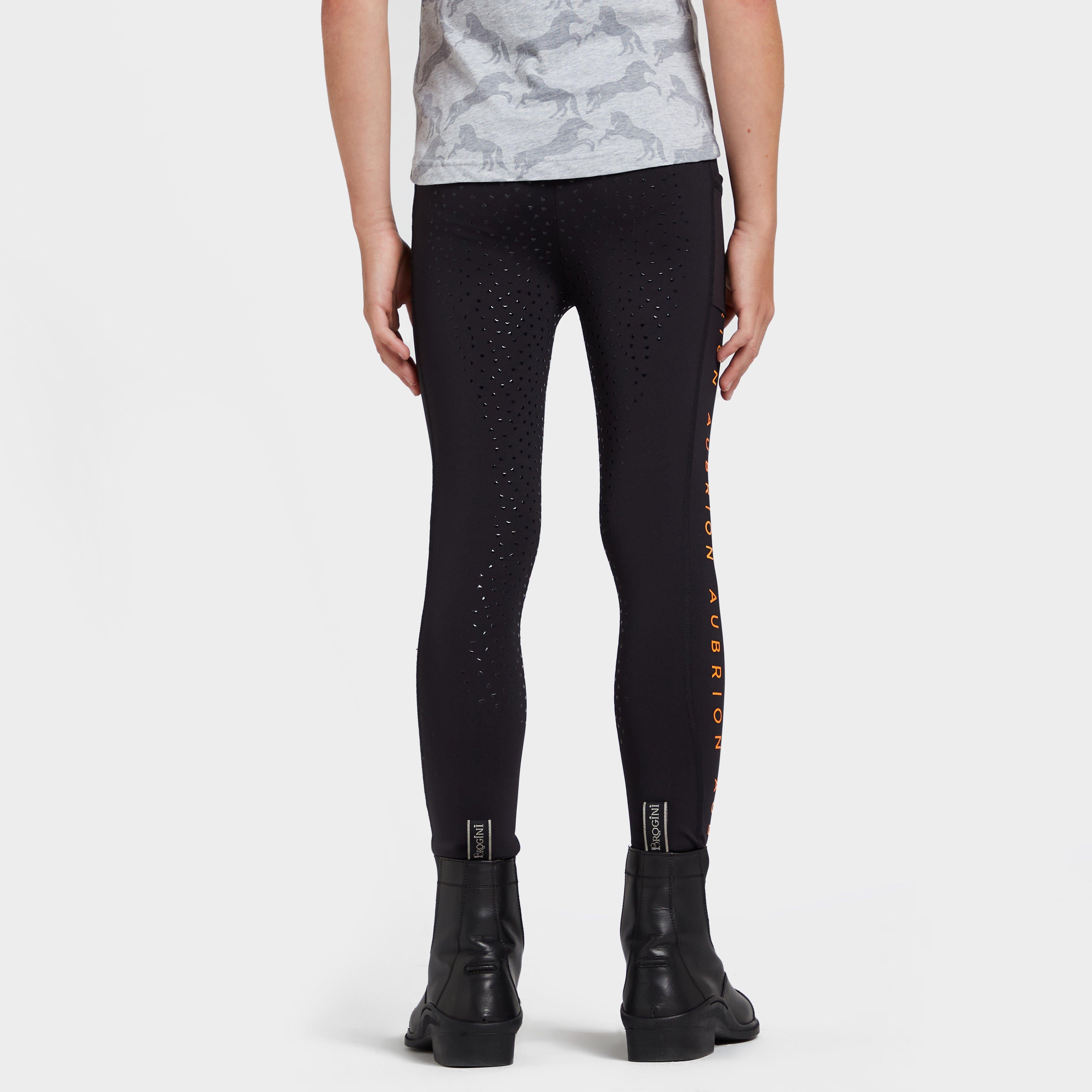 Kids Brook Logo Riding Tights Jet Black