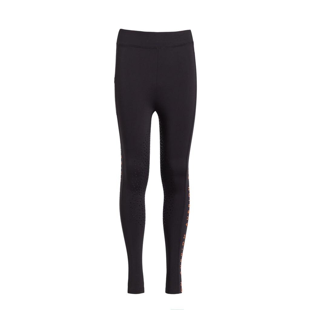 Kids Brook Logo Riding Tights Jet Black