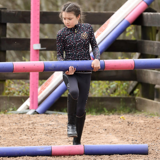 Kids Newbury Long Sleeved Base Layer Brushed Stroke