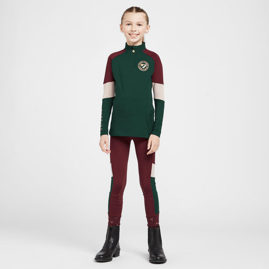 Kids Newbury Long Sleeved Base Layer Dark Green