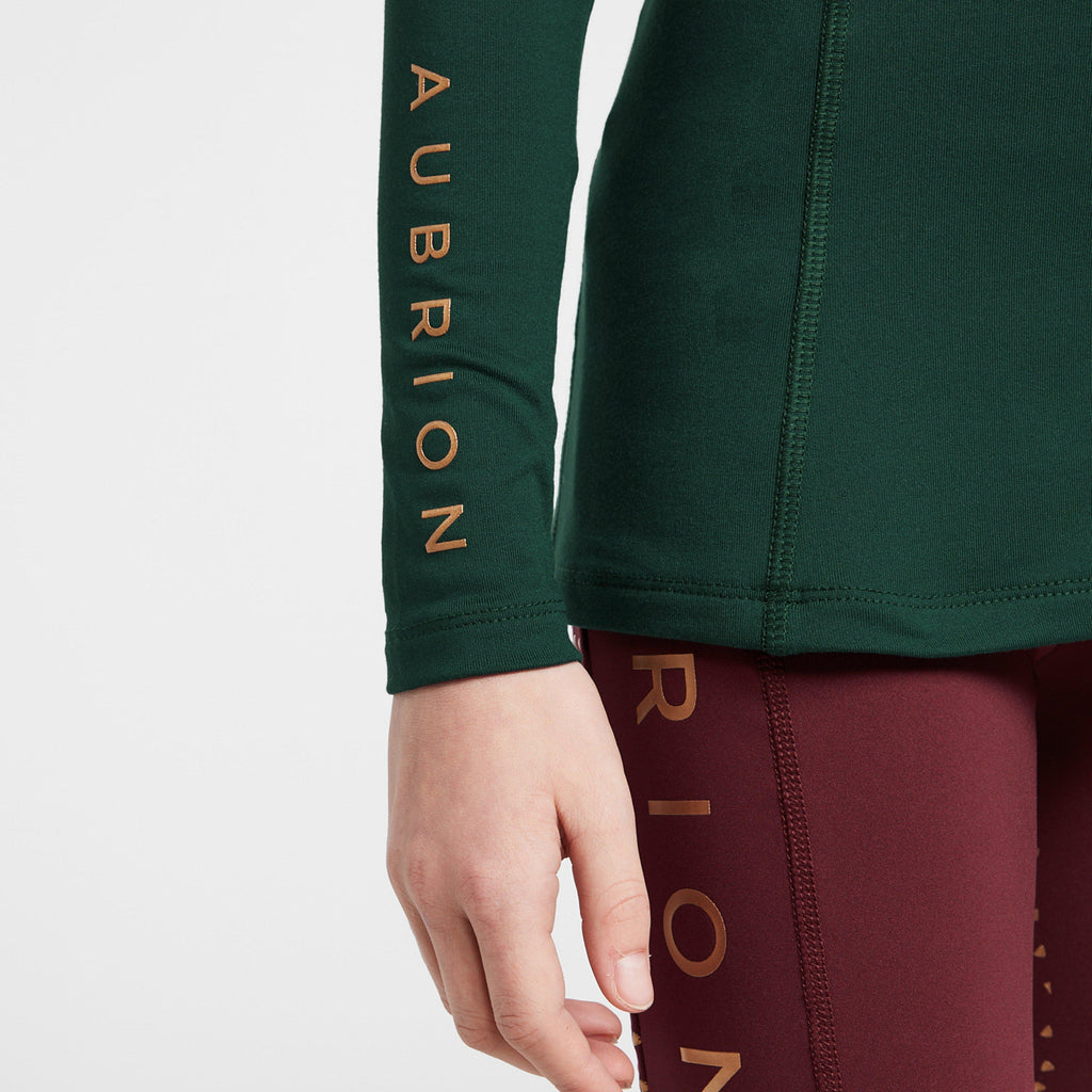 Kids Newbury Long Sleeved Base Layer Dark Green