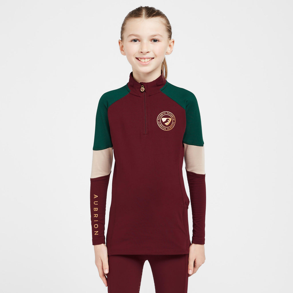 Kids Newbury Long Sleeved Base Layer Wine