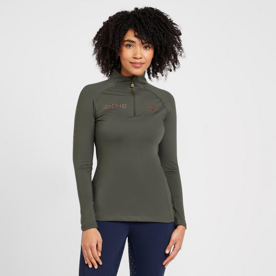 Womens Team Long Sleeved Base Layer Khaki