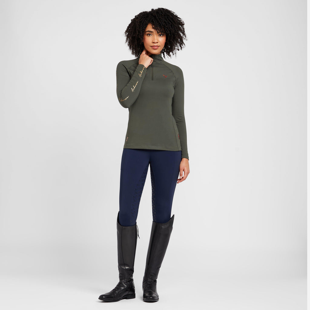 Womens Team Long Sleeved Base Layer Khaki