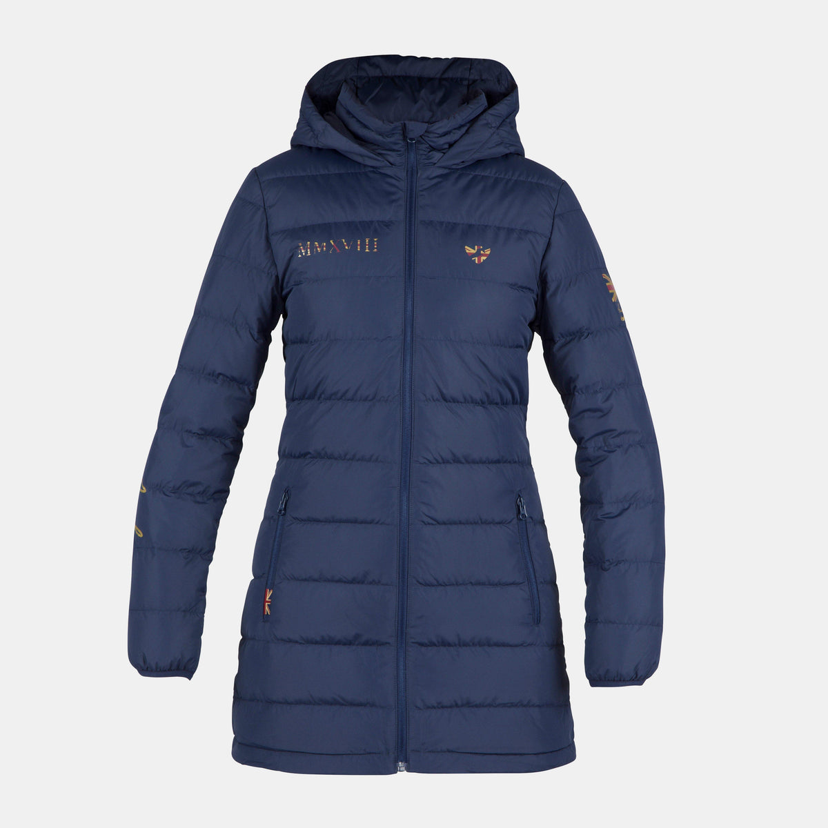 Womens Team Padded Coat Navy