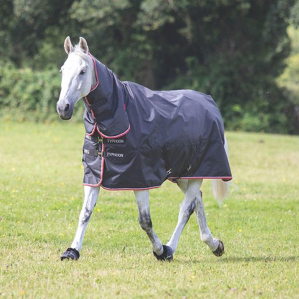 Typhoon 200g Medium Weight Combo Neck Turnout Rug Black