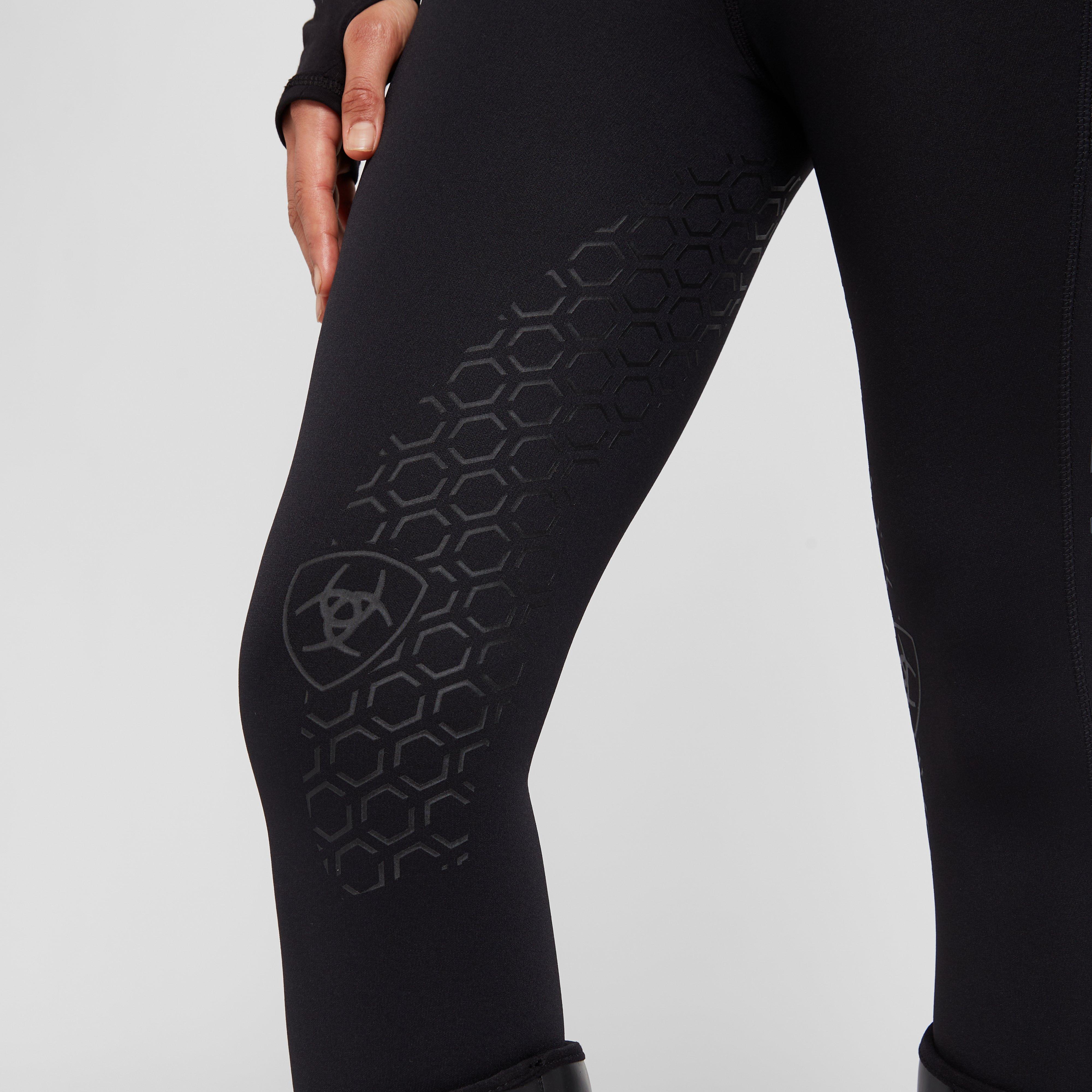 Womens Venture Thermal Half Grip Riding Tights Black