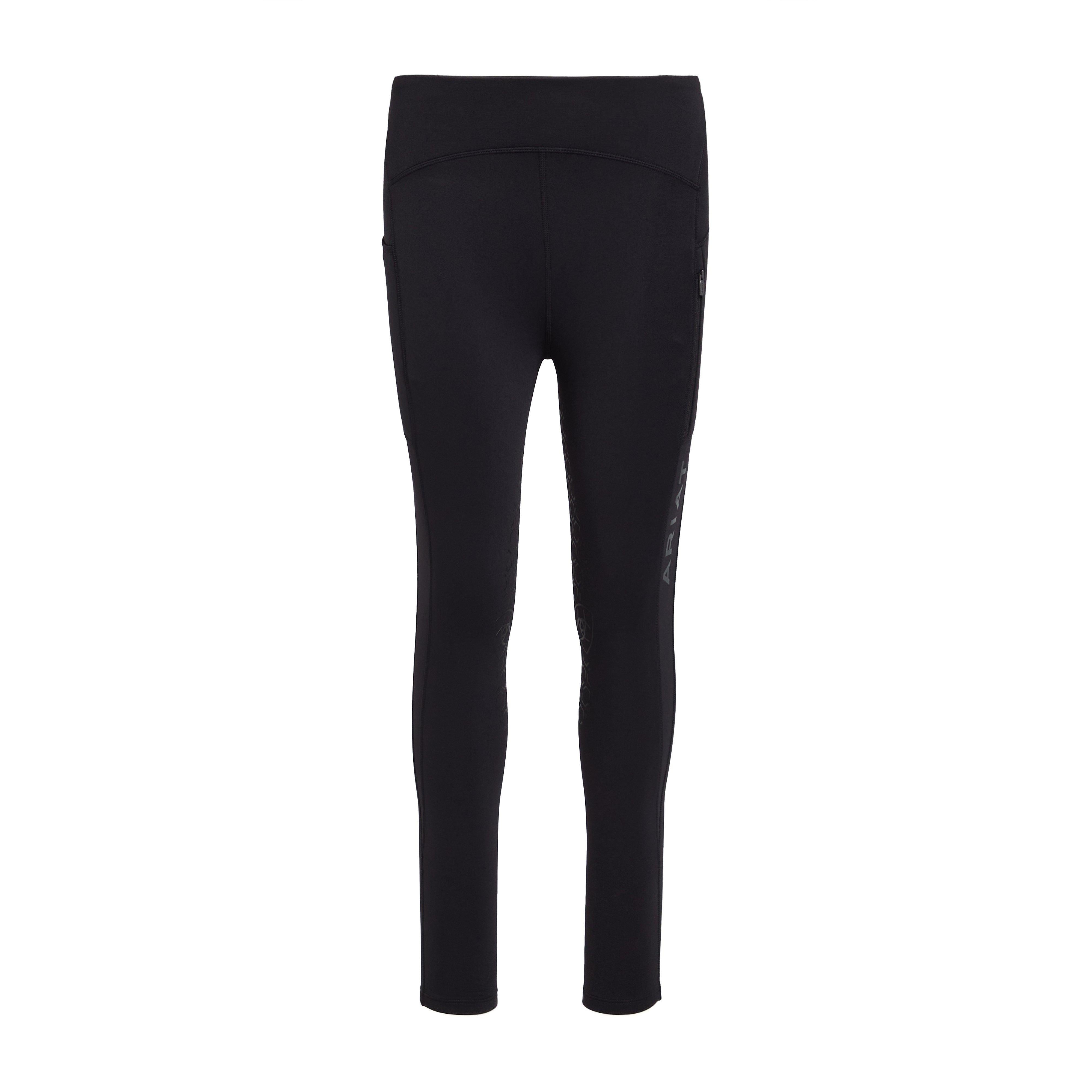 Womens Venture Thermal Half Grip Riding Tights Black