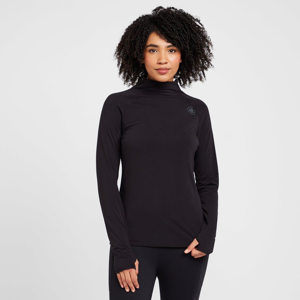 Womens Long Sleeved Venture Base Layer Black