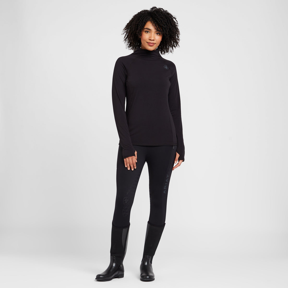 Womens Long Sleeved Venture Base Layer Black