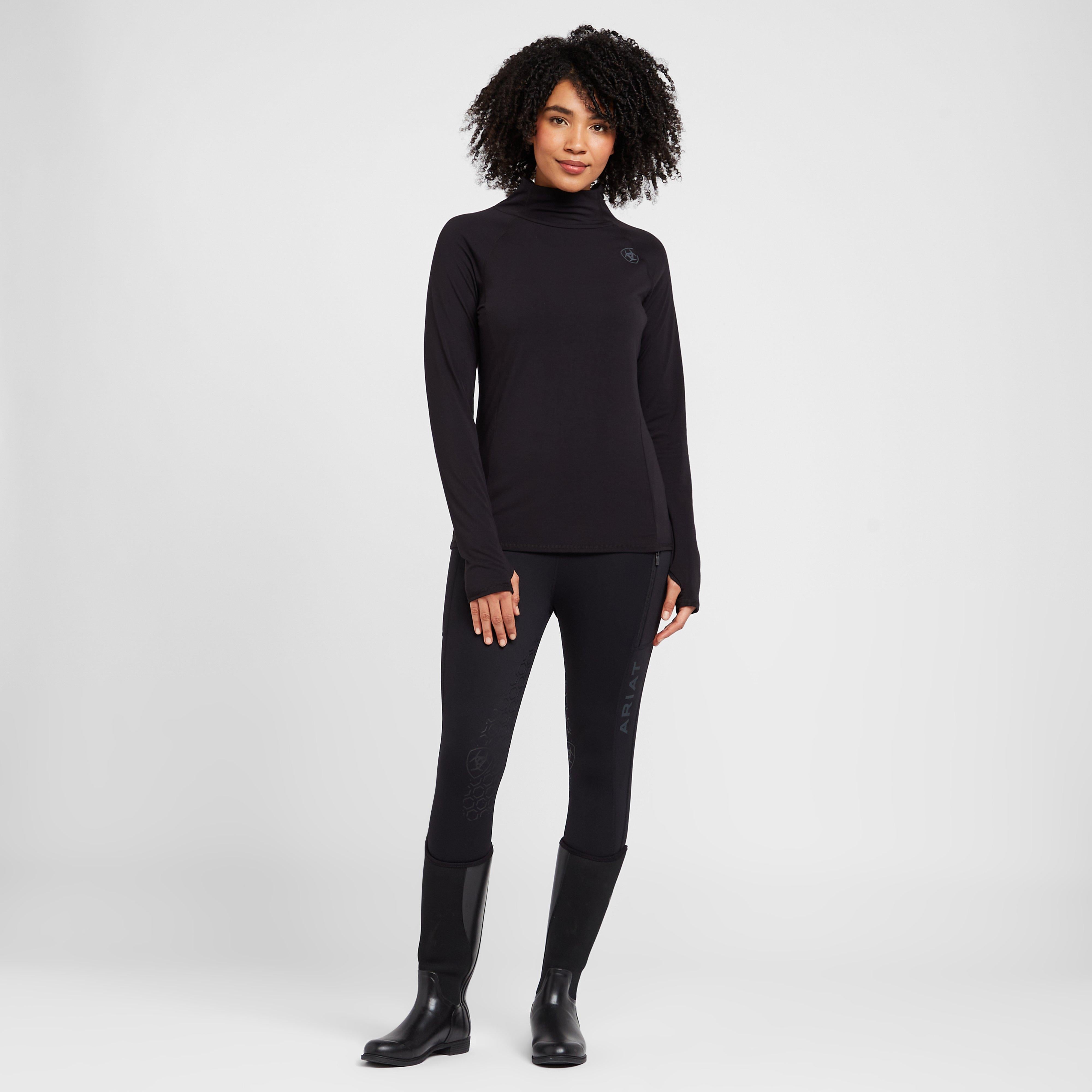 Womens Long Sleeved Venture Base Layer Black