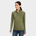 Womens Lowell 2.0 1/4 Zip Base Layer Four Leaf Clover