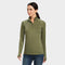 Womens Lowell 2.0 1/4 Zip Base Layer Four Leaf Clover
