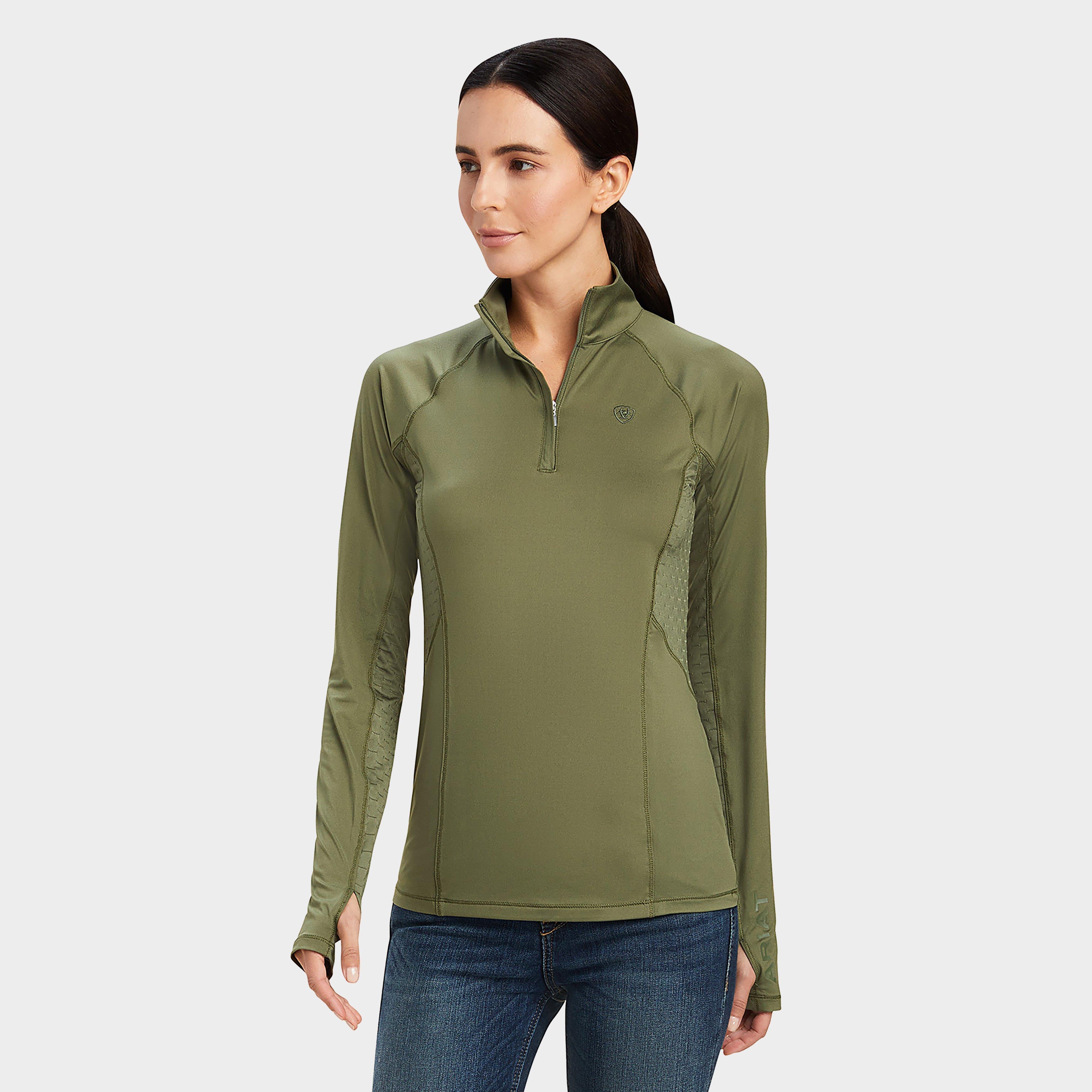 Womens Lowell 2.0 1/4 Zip Base Layer Four Leaf Clover