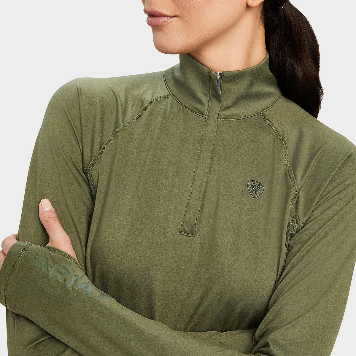 Womens Lowell 2.0 1/4 Zip Base Layer Four Leaf Clover