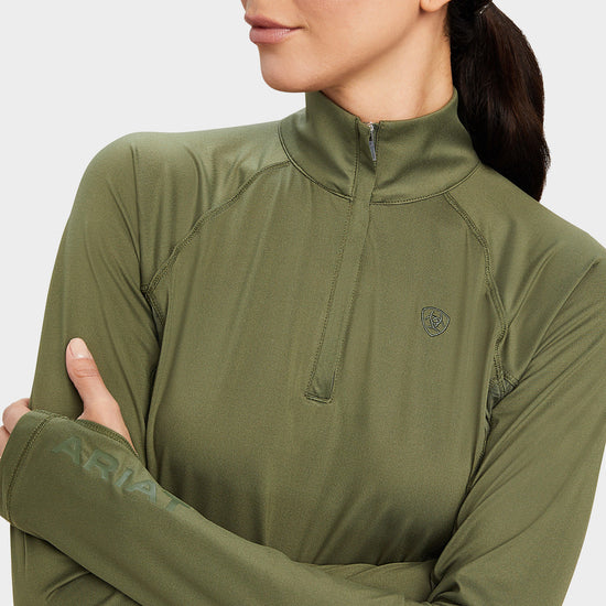 Womens Lowell 2.0 1/4 Zip Base Layer Four Leaf Clover