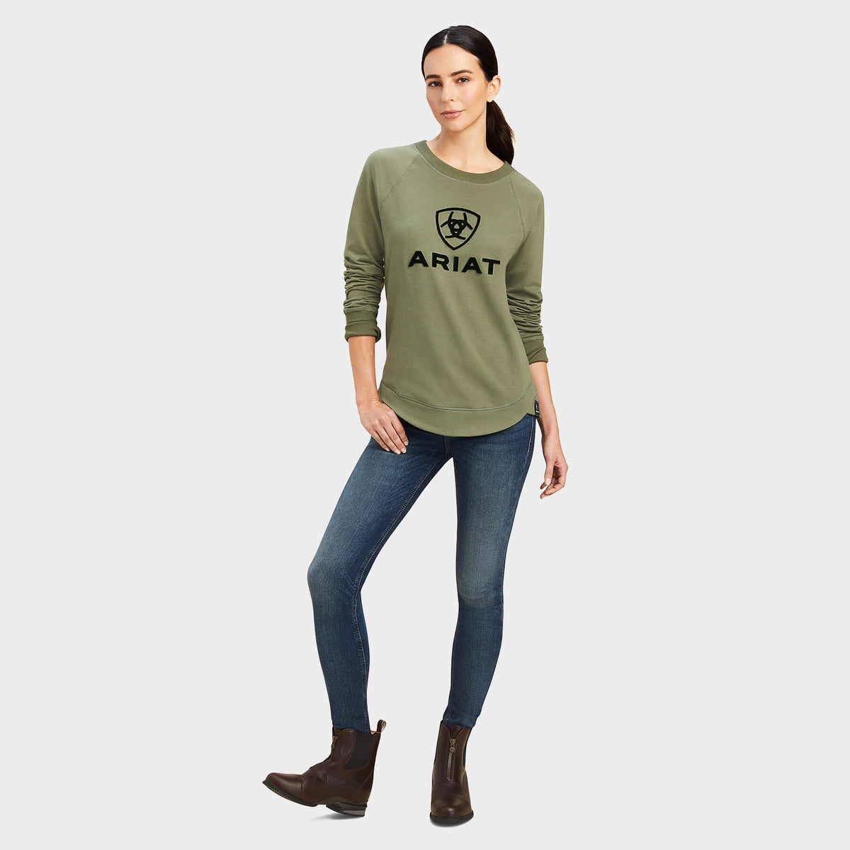 Womens Benicia Sweatshirt Four Leaf Clover