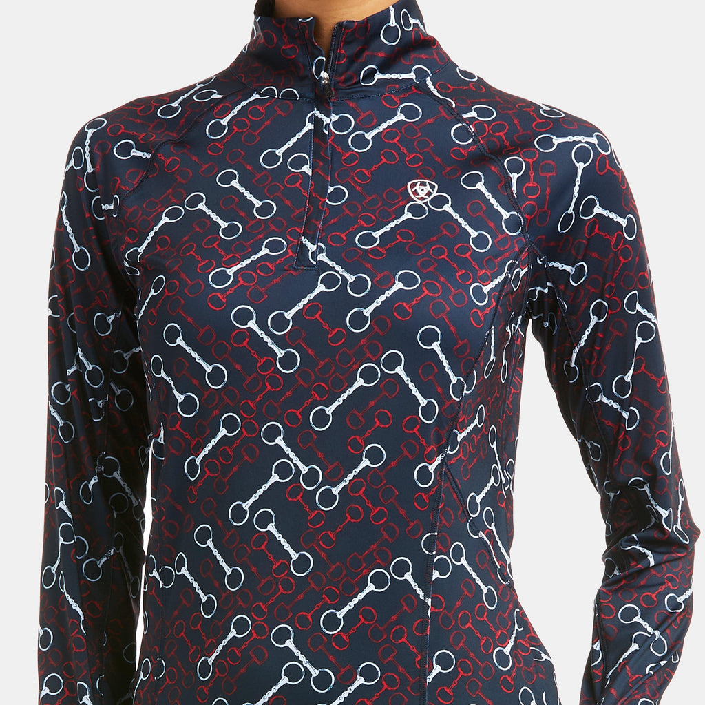 Womens Lowell 2.0 1/4 Zip Base Layer Team Print