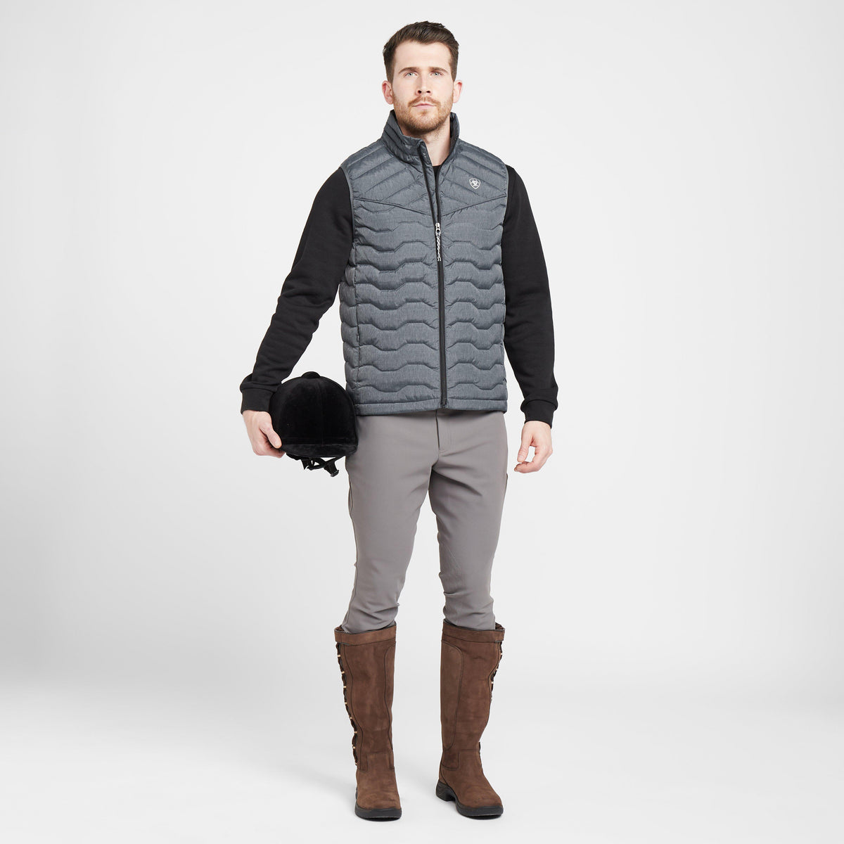 Mens Ideal Down Gilet Charcoal Heather