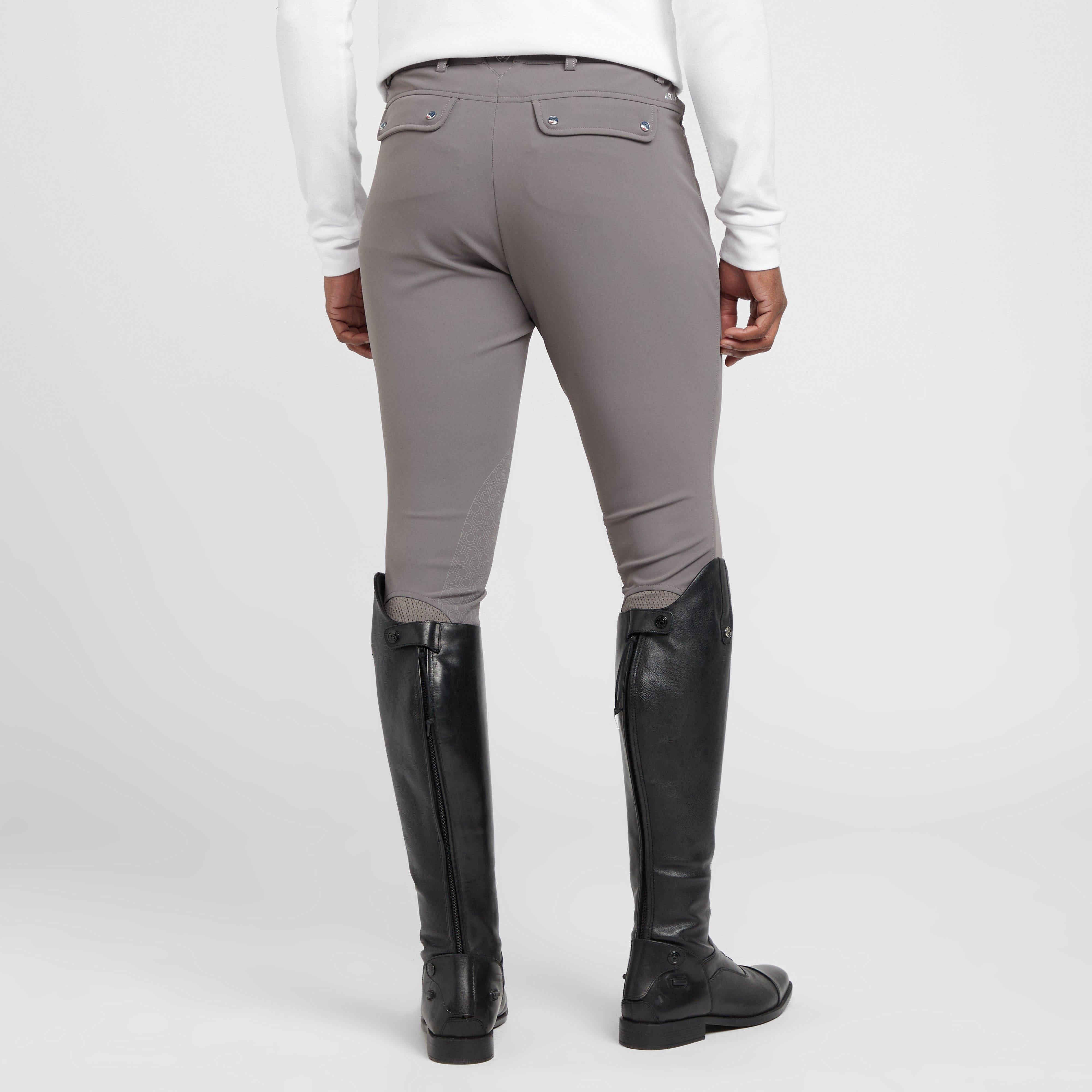 Mens Tri Factor Knee Patch Breeches Plum Grey