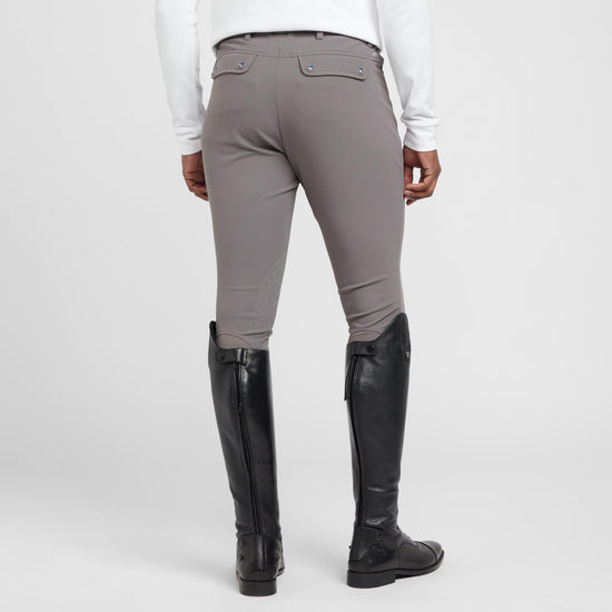 Mens Tri Factor Knee Patch Breeches Plum Grey